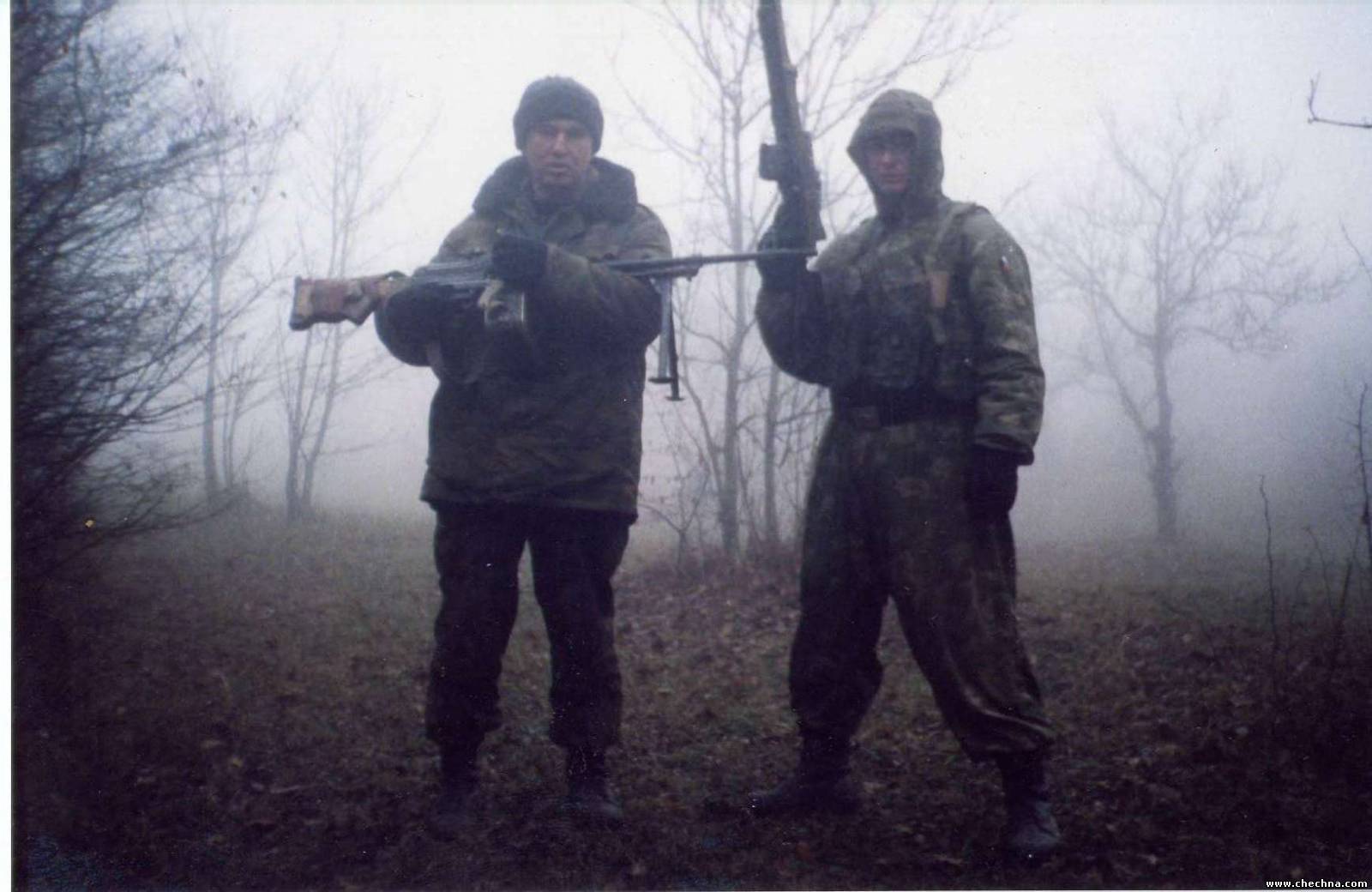 Боевики в Чечне 1995 в лесу